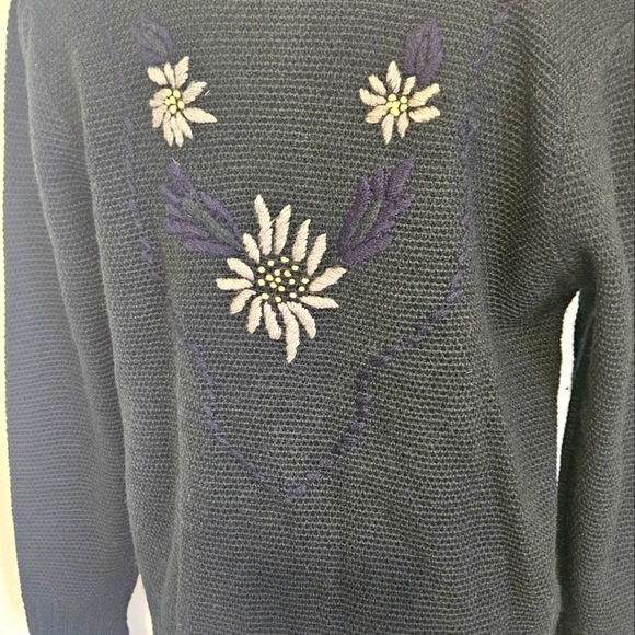 Petressa Pure New Wool Embroidered Size 40 Vintage - Picture 5 of 10